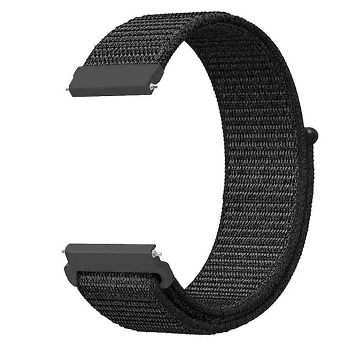 black-ticwatch-5-pro-watch-straps-nz-nylon-sports-loop-watch-bands-aus