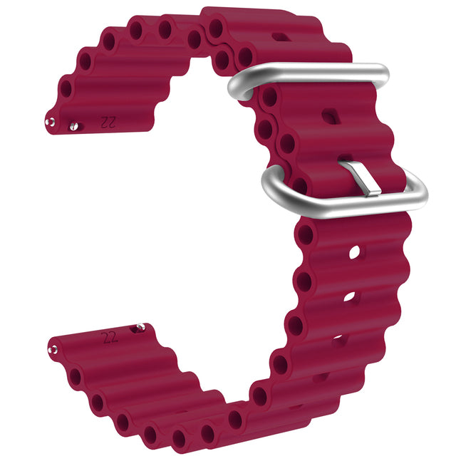 maroon-ocean-bands-garmin-instinct-e-(45mm)-watch-straps-nz-ocean-band-silicone-watch-bands-aus