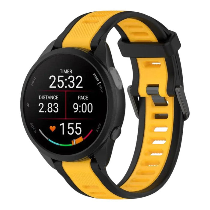 black-yellow-oppo-watch-3-pro-watch-straps-nz-dual-colour-silicone-watch-bands-aus