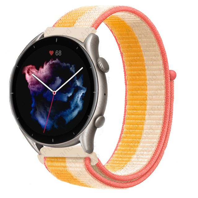 peach-yellow-xiaomi-amazfit-stratos,-stratos-2-watch-straps-nz-nylon-sports-loop-watch-bands-aus