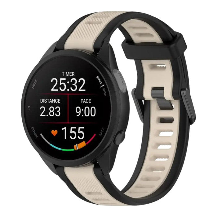 black-beige-xiaomi-amazfit-bip-3-pro-watch-straps-nz-dual-colour-silicone-watch-bands-aus