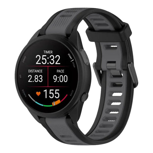 black-slate-garmin-forerunner-945-watch-straps-nz-dual-colour-silicone-watch-bands-aus