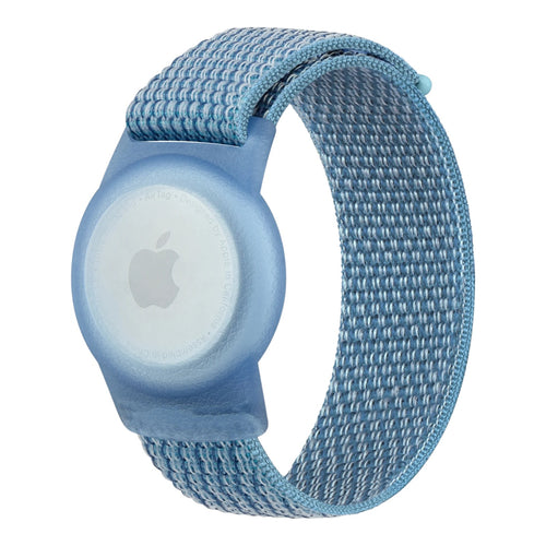 Childrens-Apple-AirTag-compatible-Nylon-Velcro-Watch-Straps-nz-aus-cape-blue