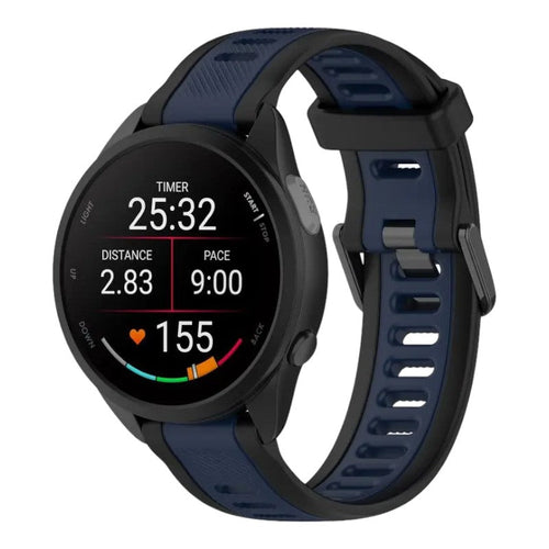 black-navy-blue-kogan-active+-smart-watch-watch-straps-nz-dual-colour-silicone-watch-bands-aus