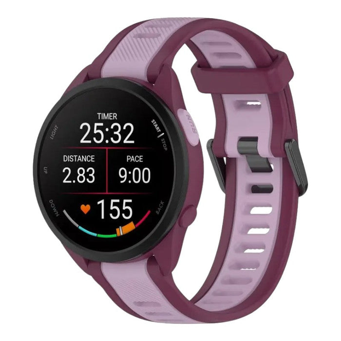 purple-lavender-huawei-watch-gt-5-(46mm)-watch-straps-nz-dual-colour-silicone-watch-bands-aus