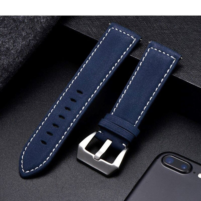 green-silver-buckle-xiaomi-amazfit-bip-3-pro-watch-straps-nz-retro-leather-watch-bands-aus