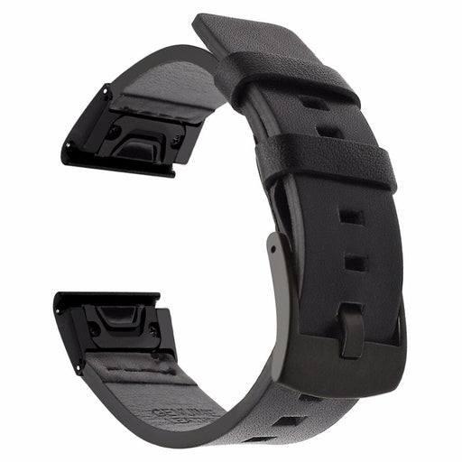 black-garmin-quatix-3-watch-straps-nz-leather-watch-bands-aus