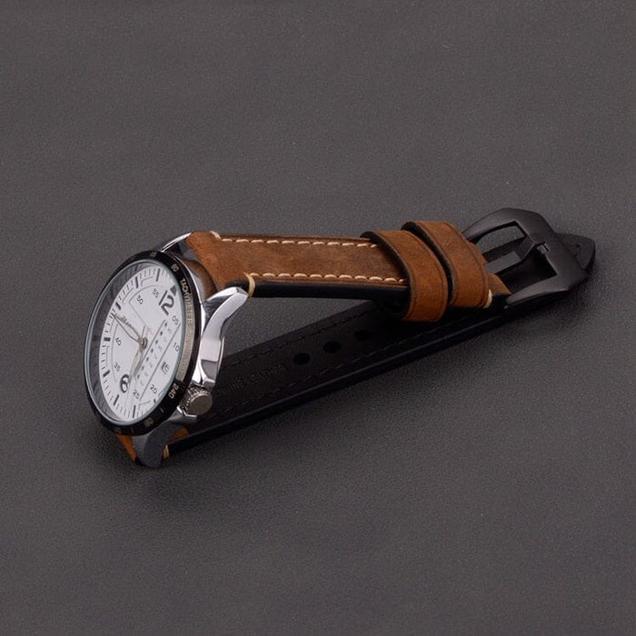 brown-silver-buckle-ticwatch-e2-watch-straps-nz-retro-leather-watch-bands-aus