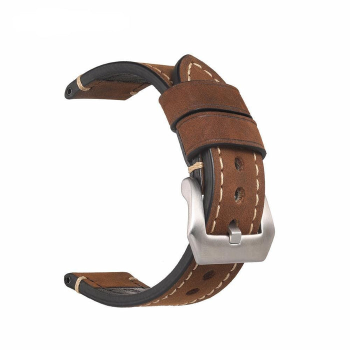 dark-brown-black-buckle-garmin-approach-s42-watch-straps-nz-retro-leather-watch-bands-aus