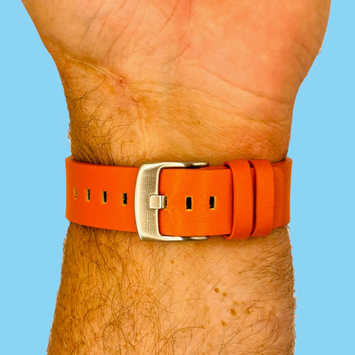 orange-silver-buckle-samsung-galaxy-fit-3-watch-straps-nz-leather-watch-bands-aus