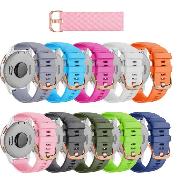 white-rose-gold-buckle-garmin-forerunner-955-watch-straps-nz-silicone-watch-bands-aus