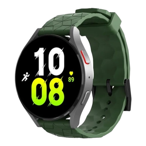 army-green-hex-patternquicksilver-20mm-range-watch-straps-nz-silicone-football-pattern-watch-bands-aus