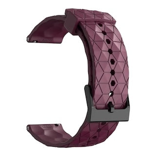 maroon-hex-pattern-huawei-watch-gt4-41mm-watch-straps-nz-silicone-football-pattern-watch-bands-aus