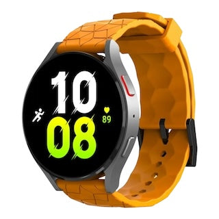 orange-hex-patternthehorse-20mm-range-watch-straps-nz-silicone-football-pattern-watch-bands-aus