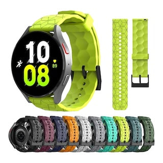 black-hex-patternsamsung-galaxy-watch-6-(40mm)-watch-straps-nz-silicone-football-pattern-watch-bands-aus