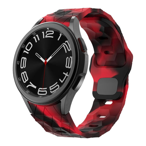 red-camo-hex-pattern-garmin-epix-(gen-2)-watch-straps-nz-silicone-football-pattern-watch-bands-aus