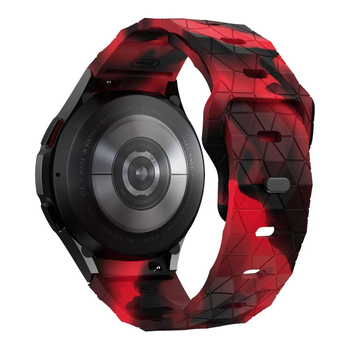 red-camo-hex-patternhuawei-honor-magic-watch-2-watch-straps-nz-silicone-football-pattern-watch-bands-aus