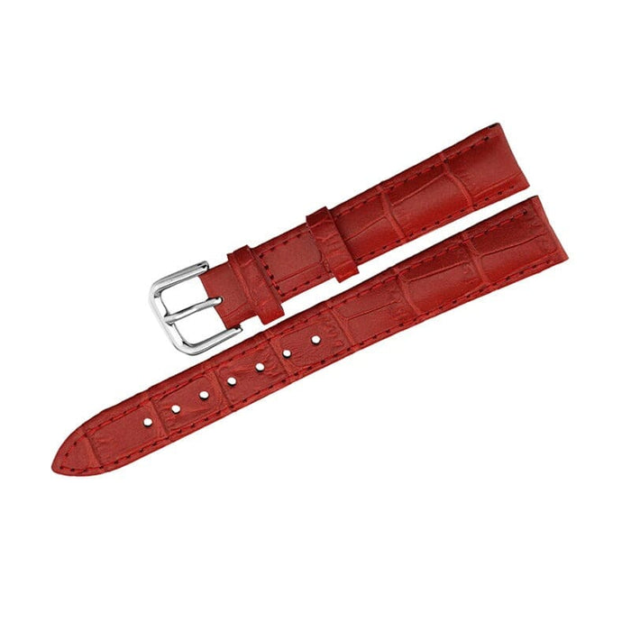 red-samsung-galaxy-watch-7-(40mm)-watch-straps-nz-snakeskin-leather-watch-bands-aus