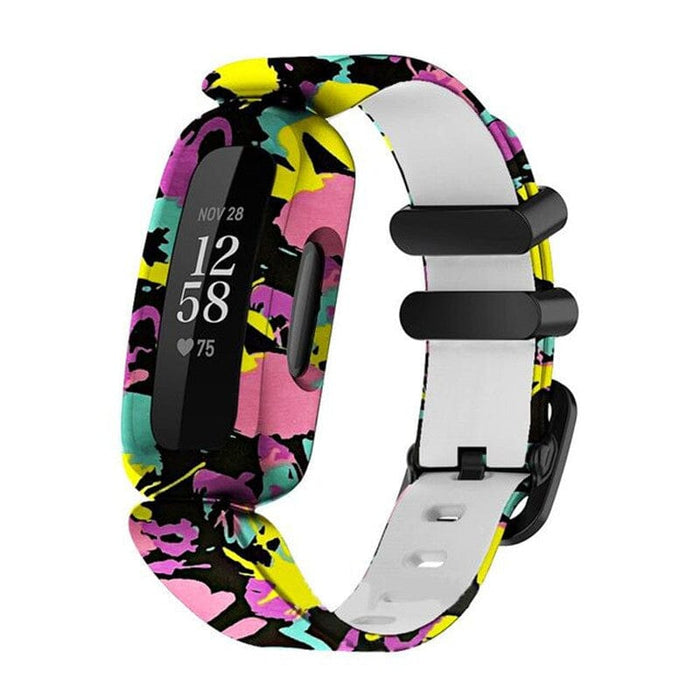 Silicone Pattern Fitbit Inspire 2 compatible Watch Straps