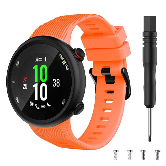 Replacement silicone straps compatible with the Garmin Forerunner 45