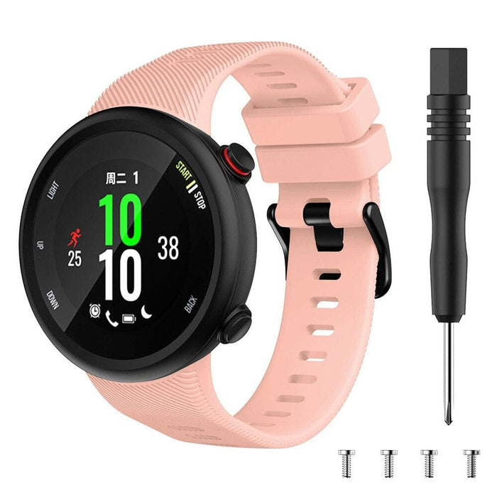 Replacement silicone straps compatible with the Garmin Forerunner 45