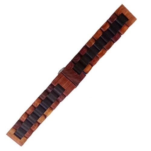 Redwood and Black Universal Wooden Watch Straps Compatible with most Pin Style Watches NZ