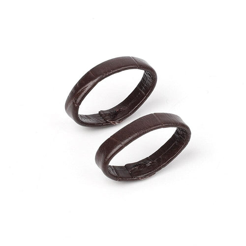 Brown Replacement Pair of Leather Band Keepers Compatible with the Garmin Fenix 5 & Fenix 6 Range NZ